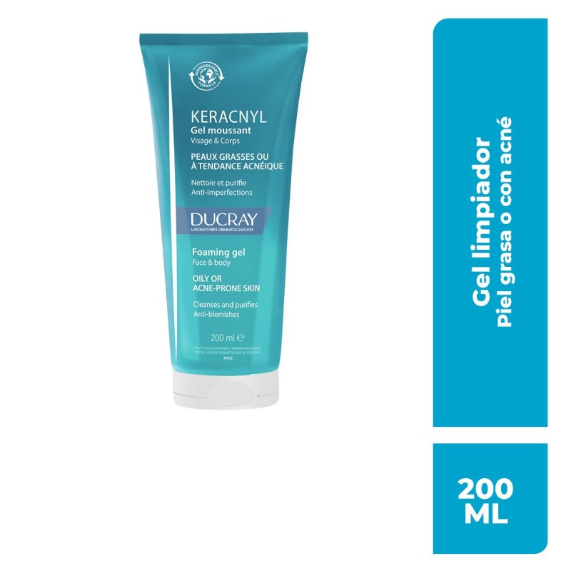 Keracnyl Limpiador Facial En Gel Para Piel Grasa 200 Ml