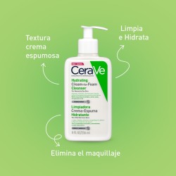 Cerave Limpiadora Crema Espumosa Hidratante 8Oz / 236Ml